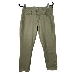 Old Navy Womens Rockstar Skinny Crop Stretch Jeans Olive Green Size 8